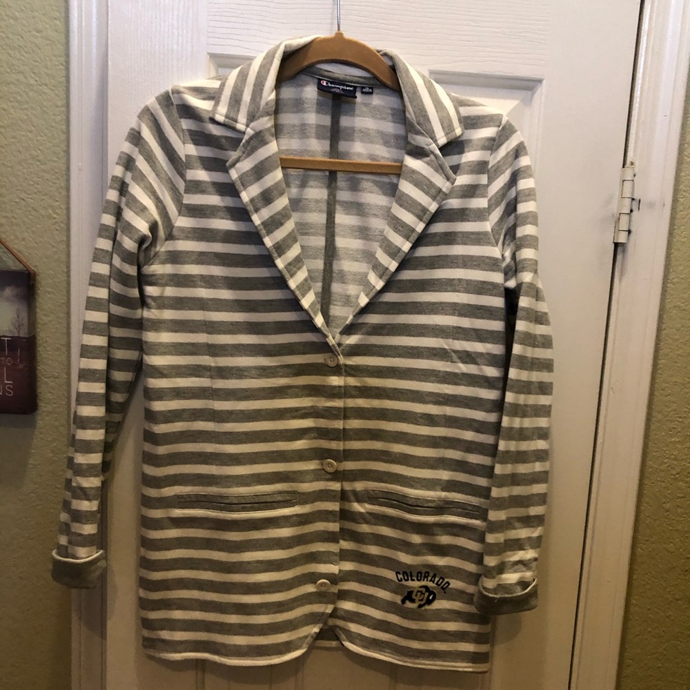 Champion - University of Colorado Boulder striped blazer - women’s small